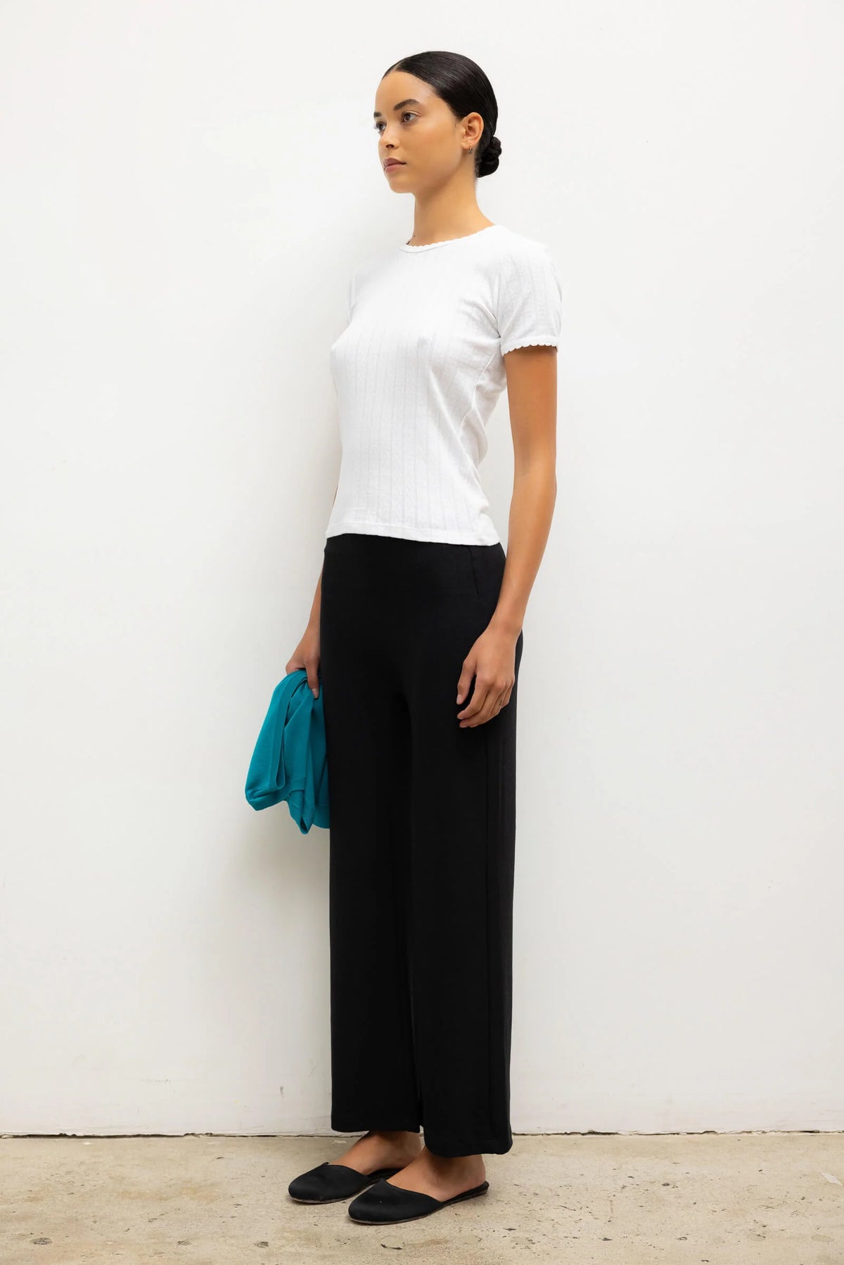 Lauren Crop Flare Pant in Black