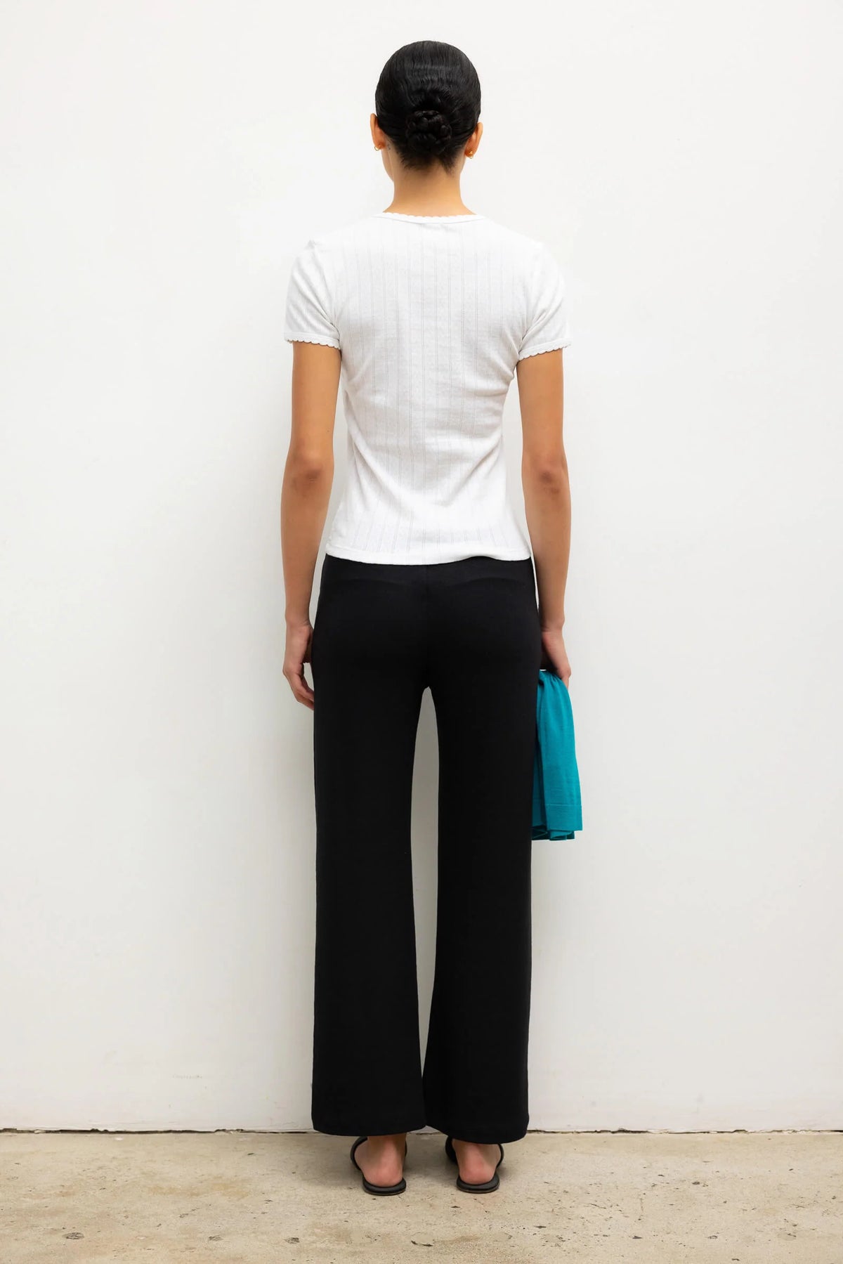 Lauren Crop Flare Pant in Black