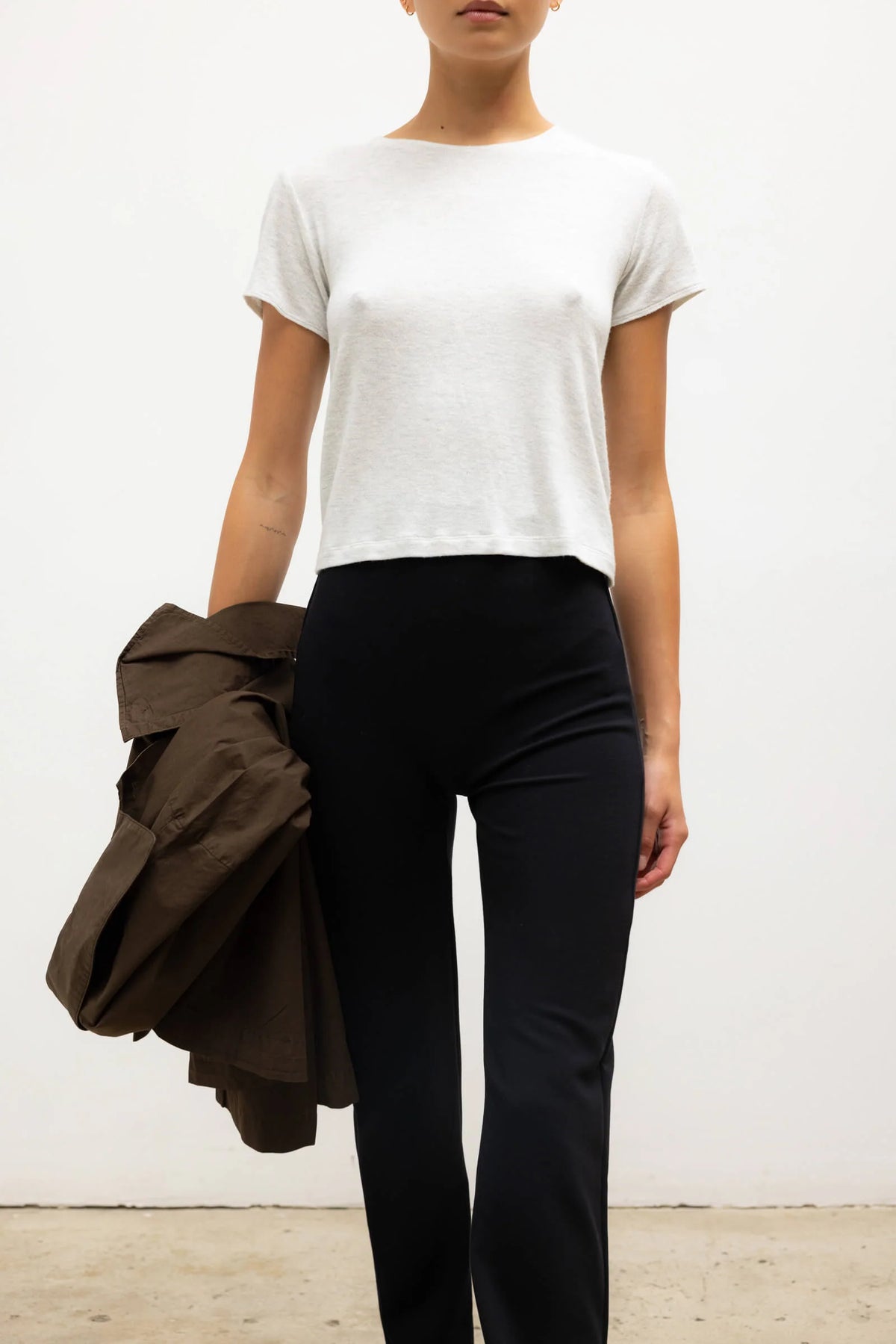 Rio High Waist Straight Pant in Black