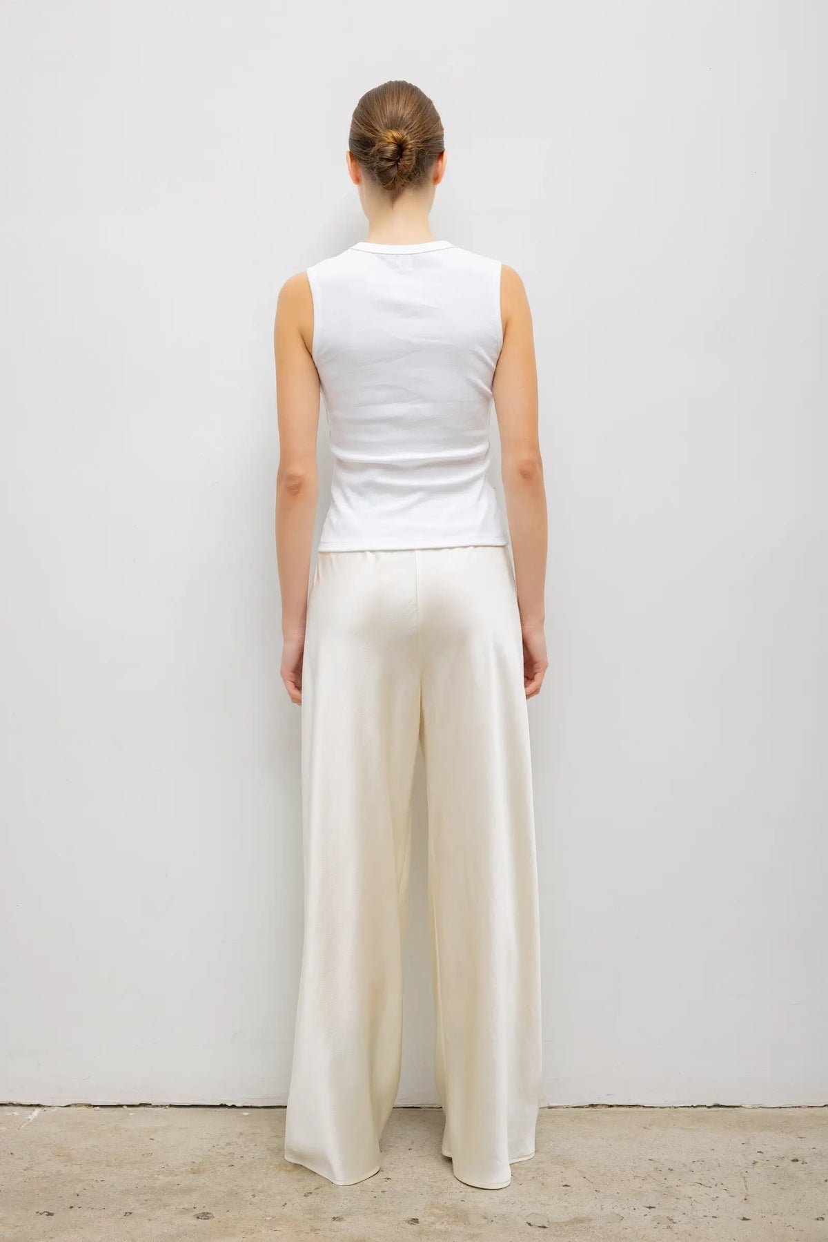 Barb Bias Pant in Creme
