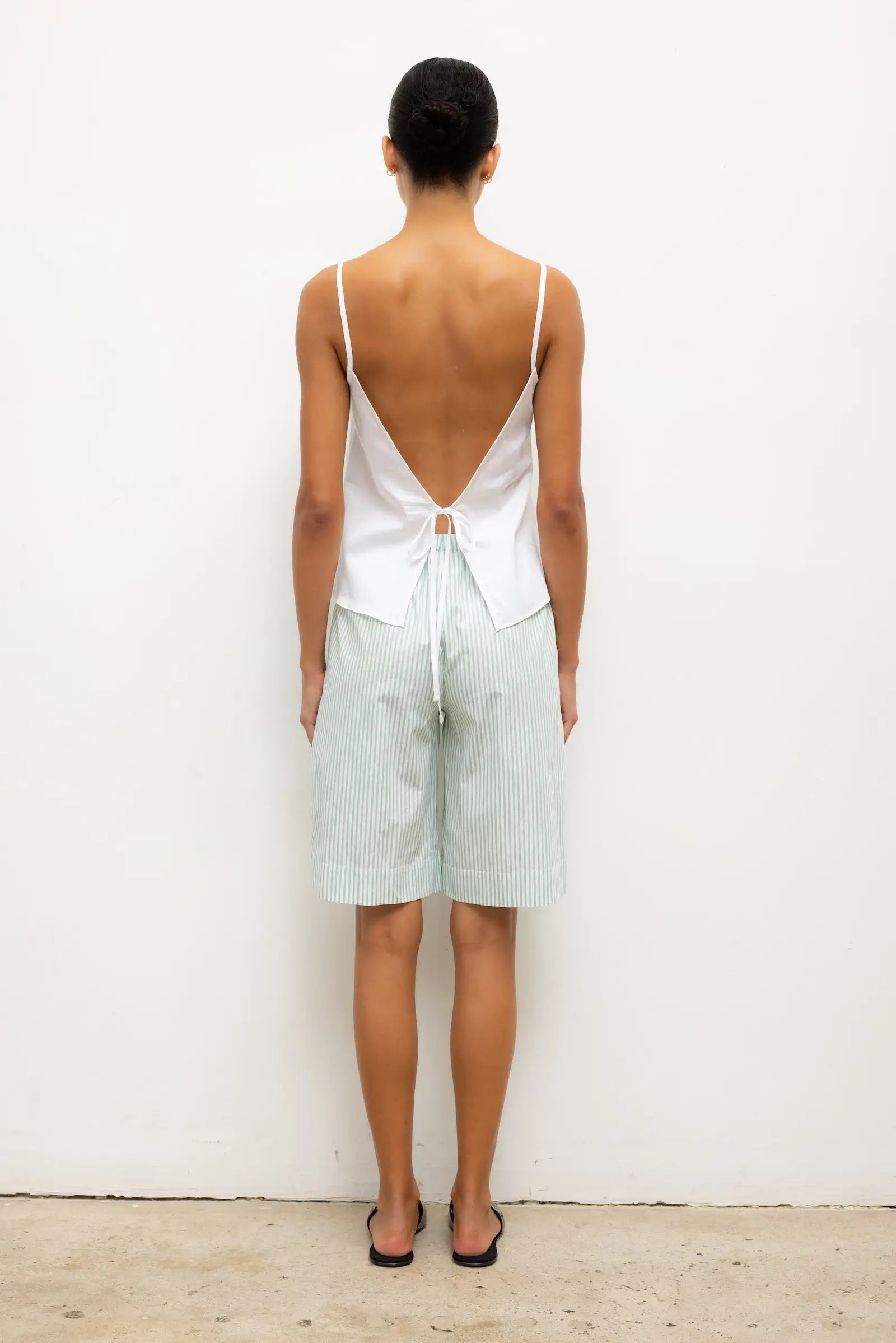 Yoko Tie Back Top in White