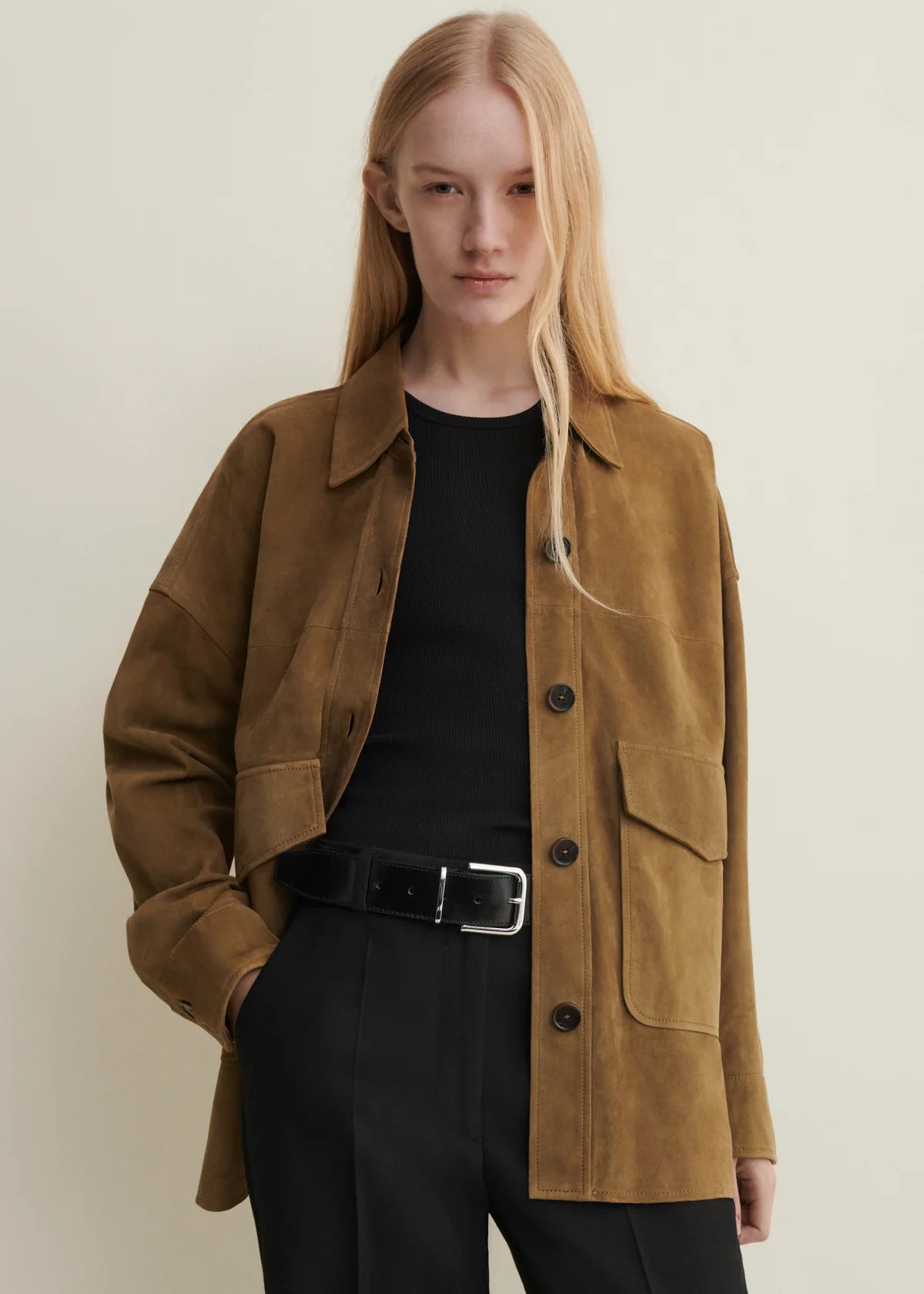 Kaylee Lamb Suede in Olive