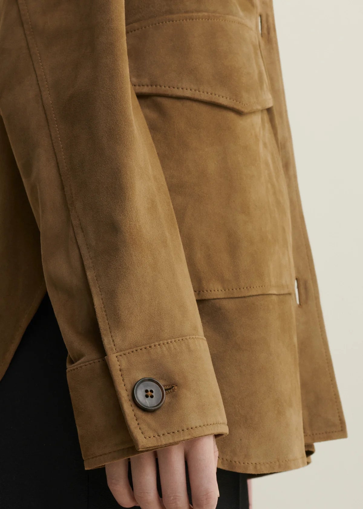 Kaylee Lamb Suede in Olive