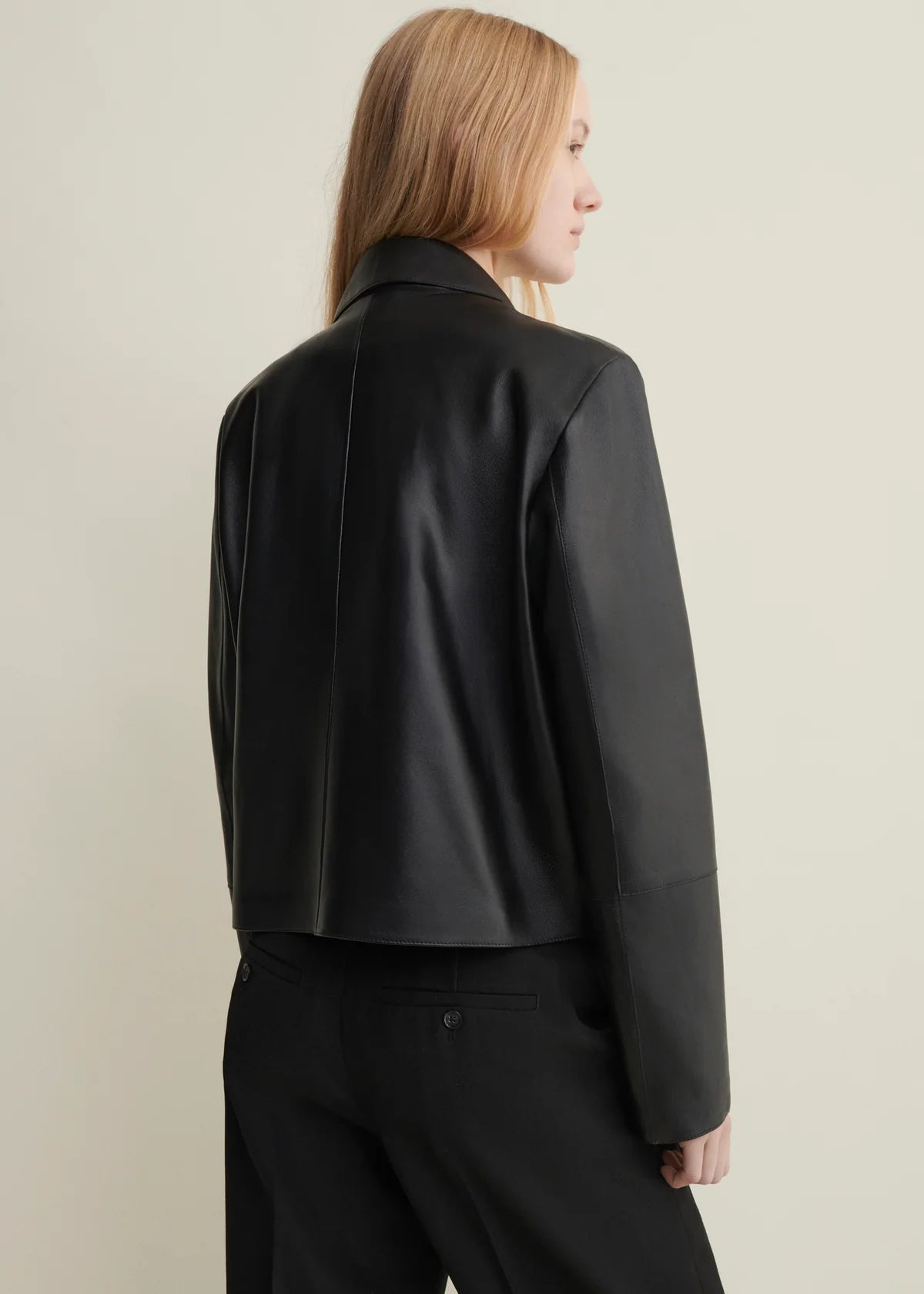 Emy Leather Jacket in Black
