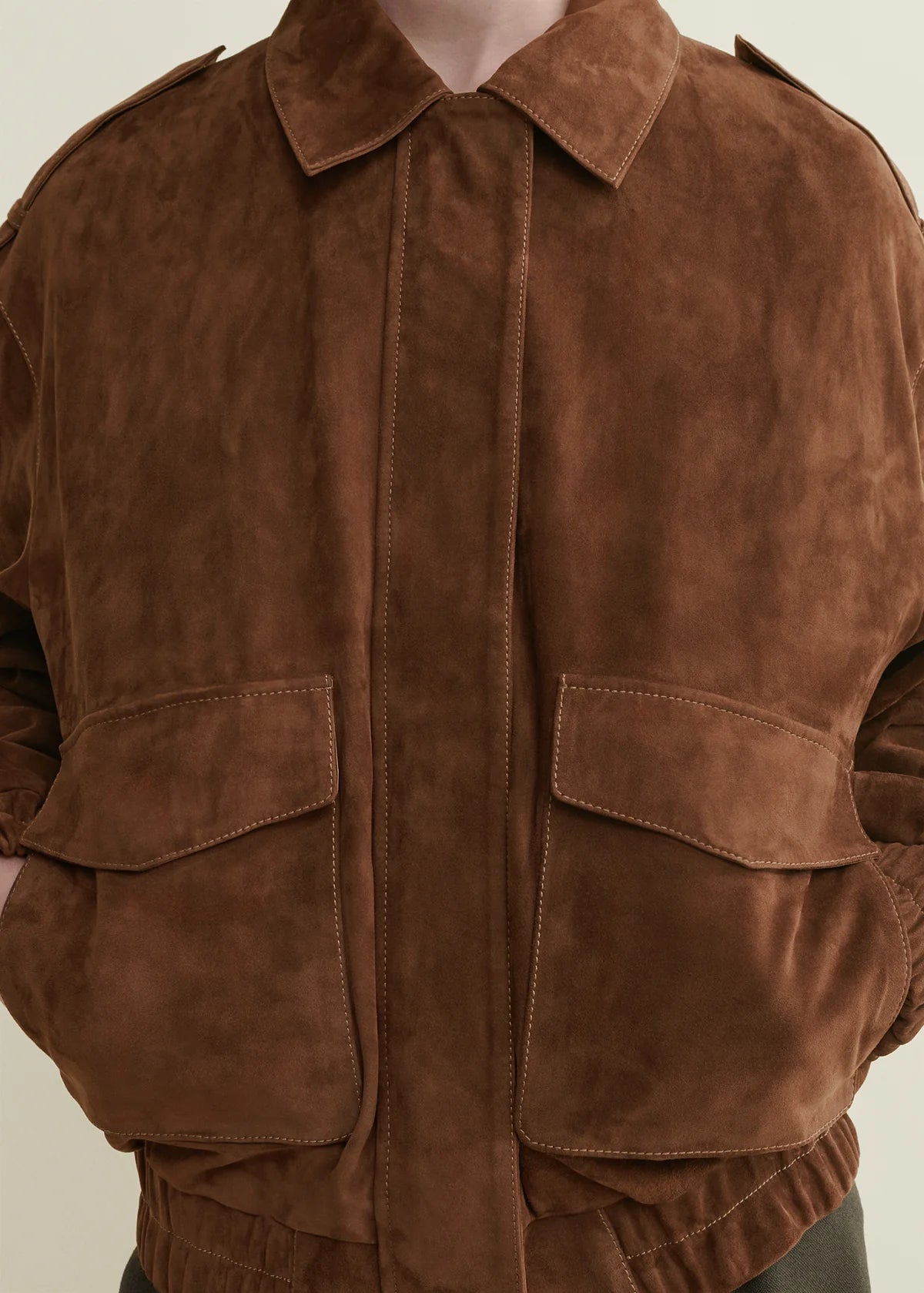 Halti Suede Jacket in Brown