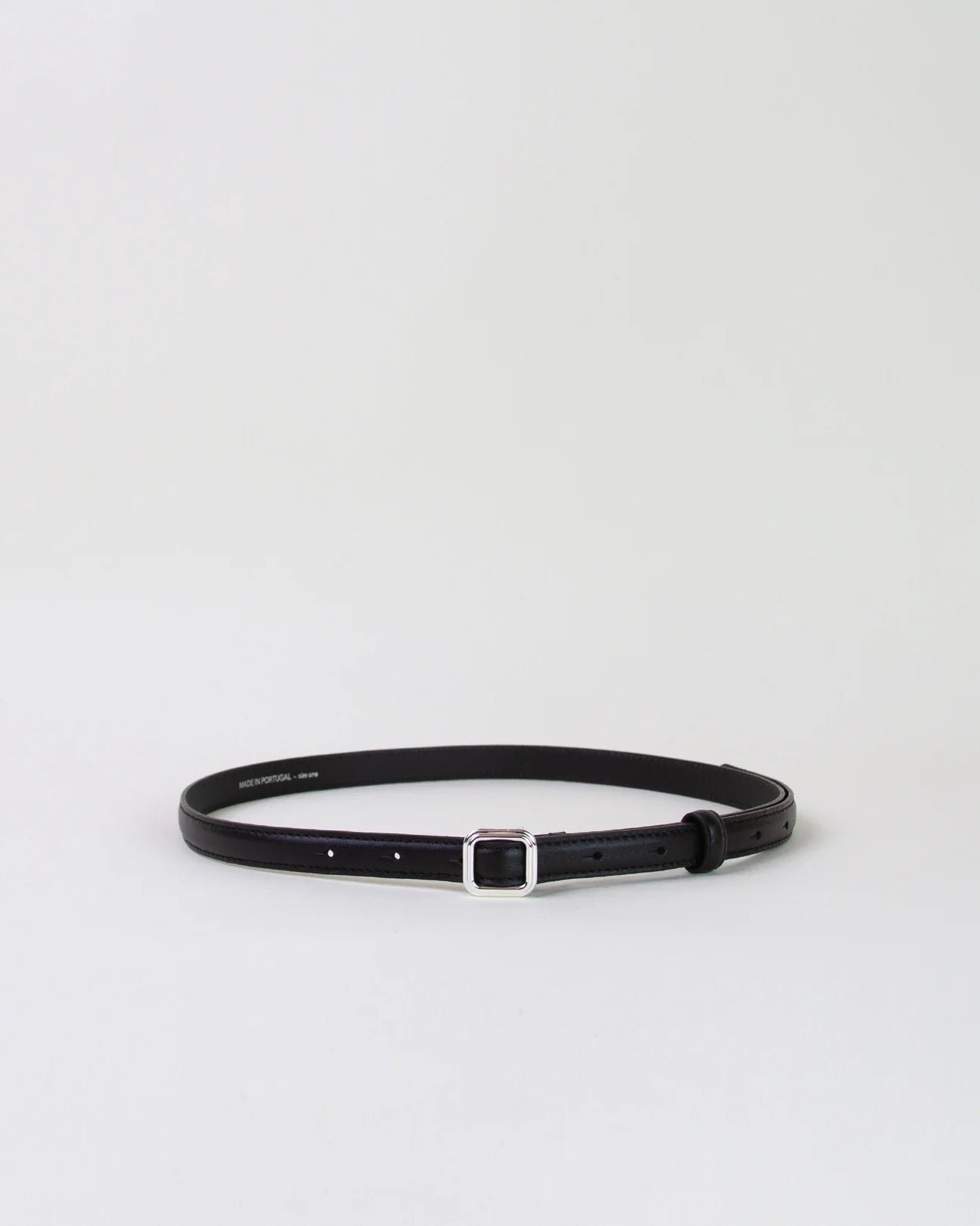The Georgia Slim Belt in Black/Silver