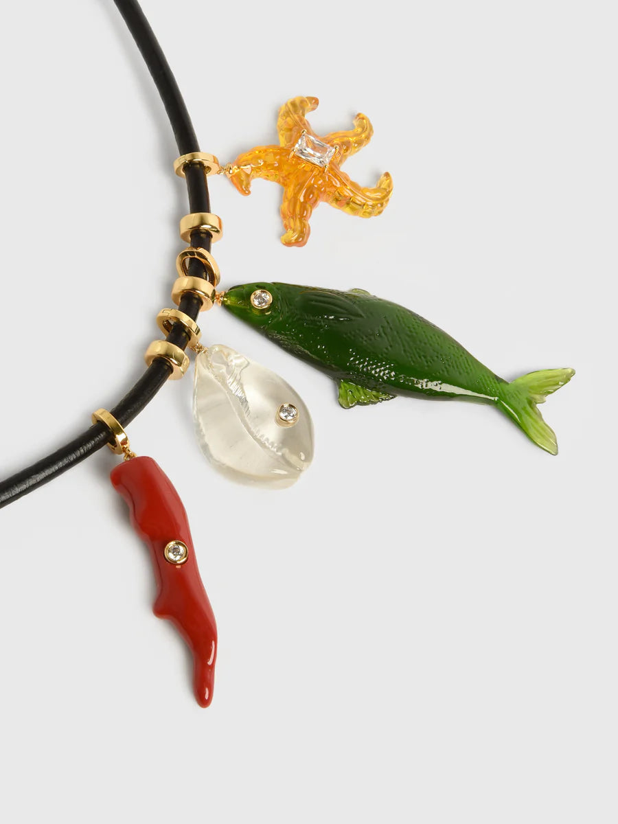 Sea Charm Wrap Necklace