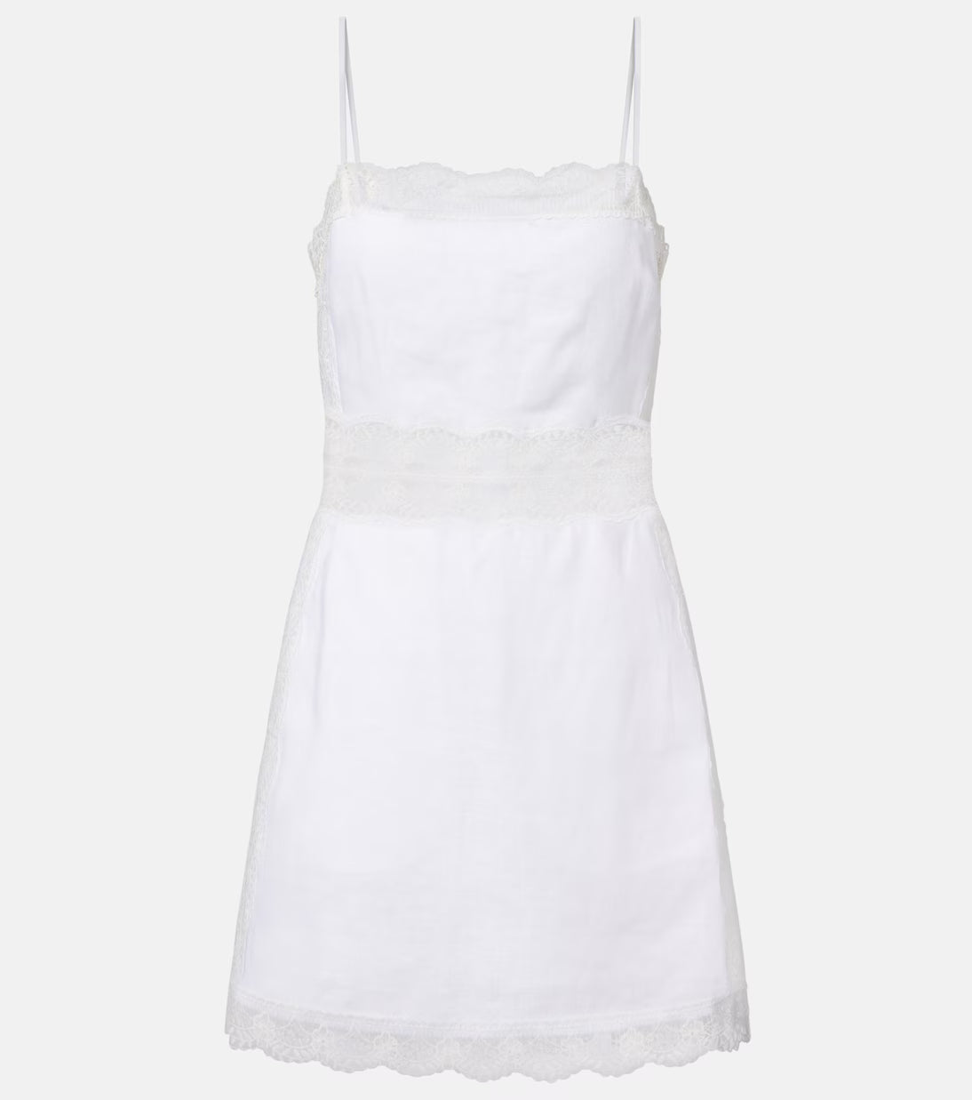 Amalina Linen Mini Dress in White