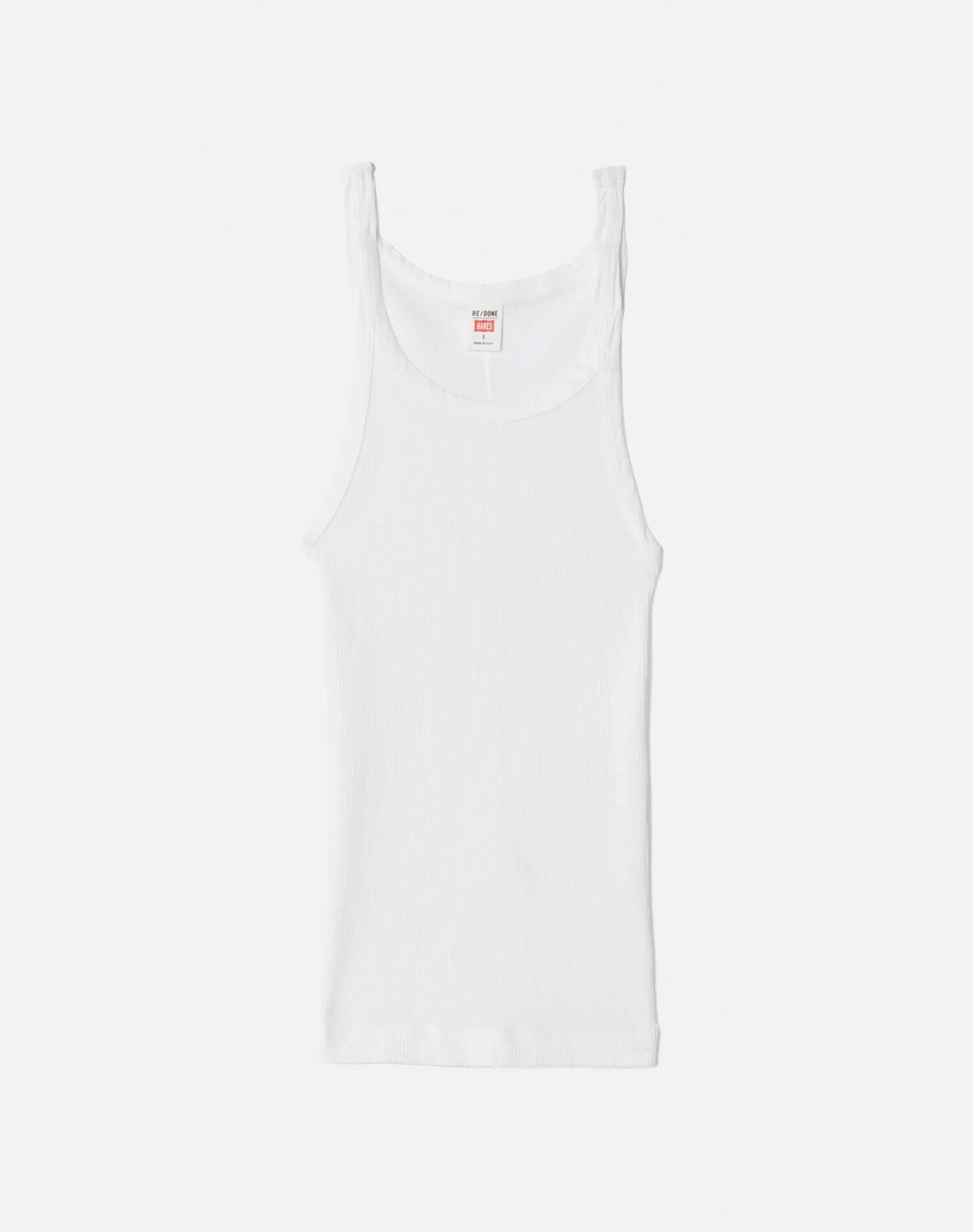 Hanes Ribbed Tank in White