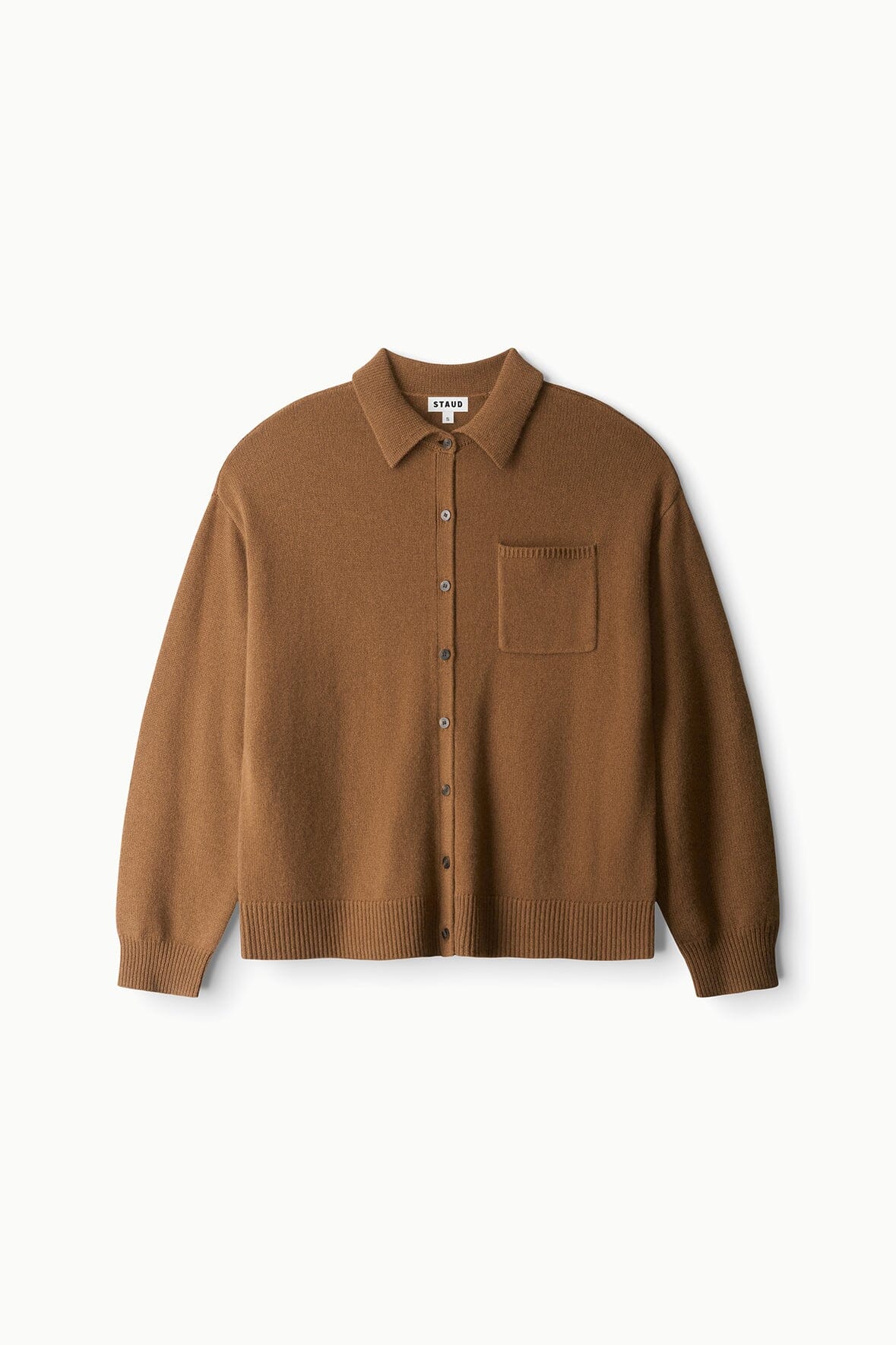 Cameron Cashmere Cardigan in Cigar