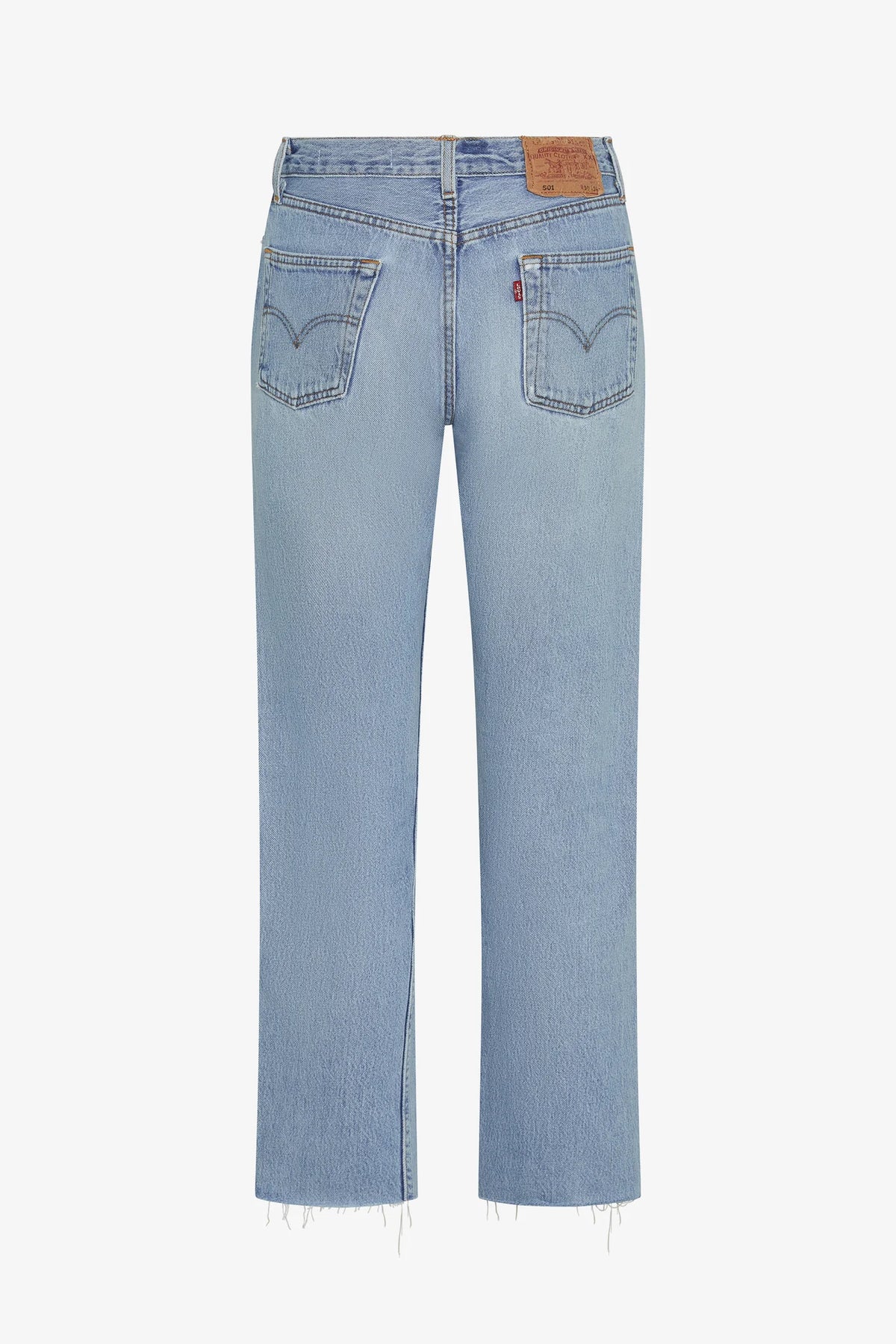 Relaxed Raw Hem Jean in Light Wash