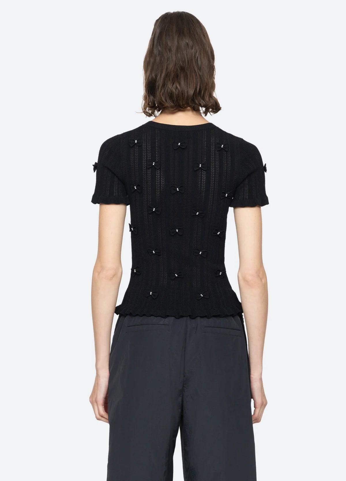 Alberta Pearl Short Sleeve Knit Top