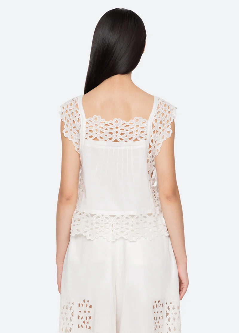 Leila Eyelet Sleveless Top