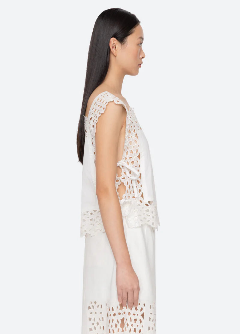 Leila Eyelet Sleveless Top