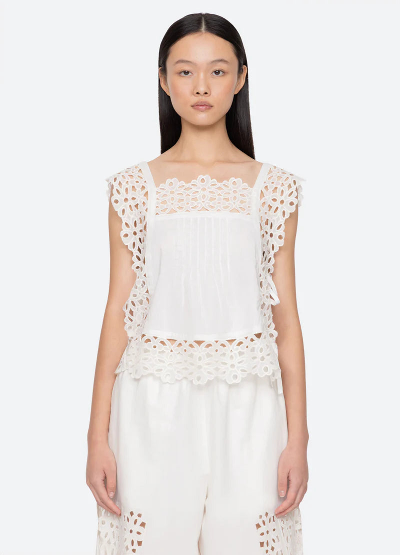 Leila Eyelet Sleveless Top