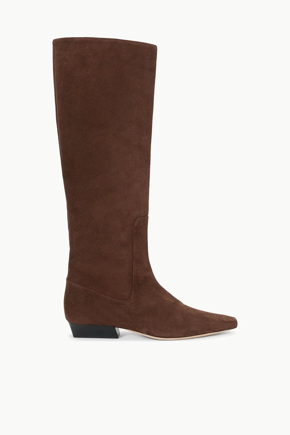Wally Flat Boot Suede in Mahagony