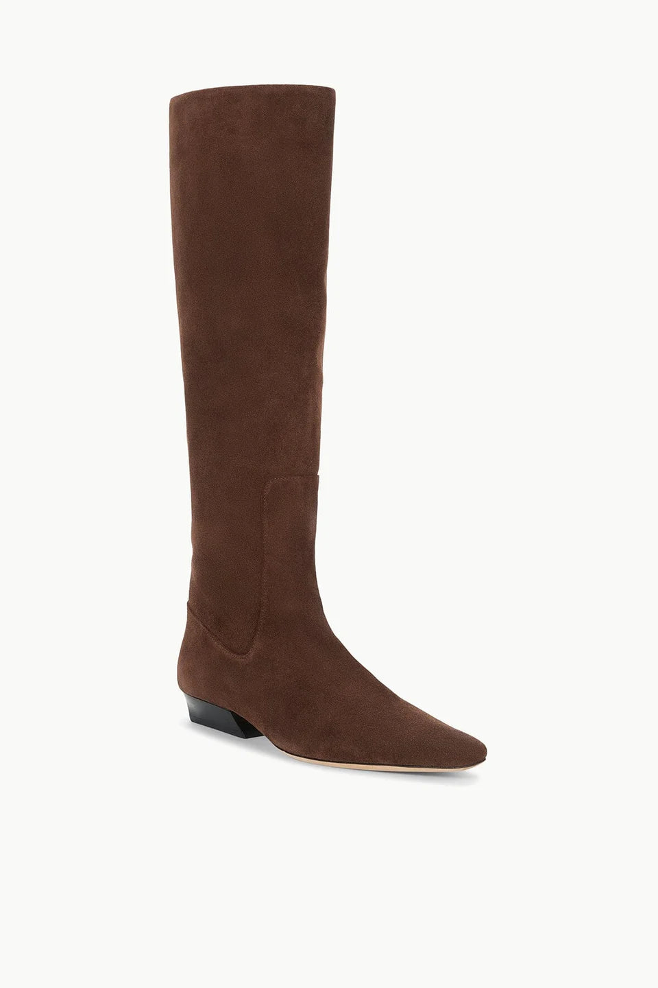Wally Flat Boot Suede in Mahagony