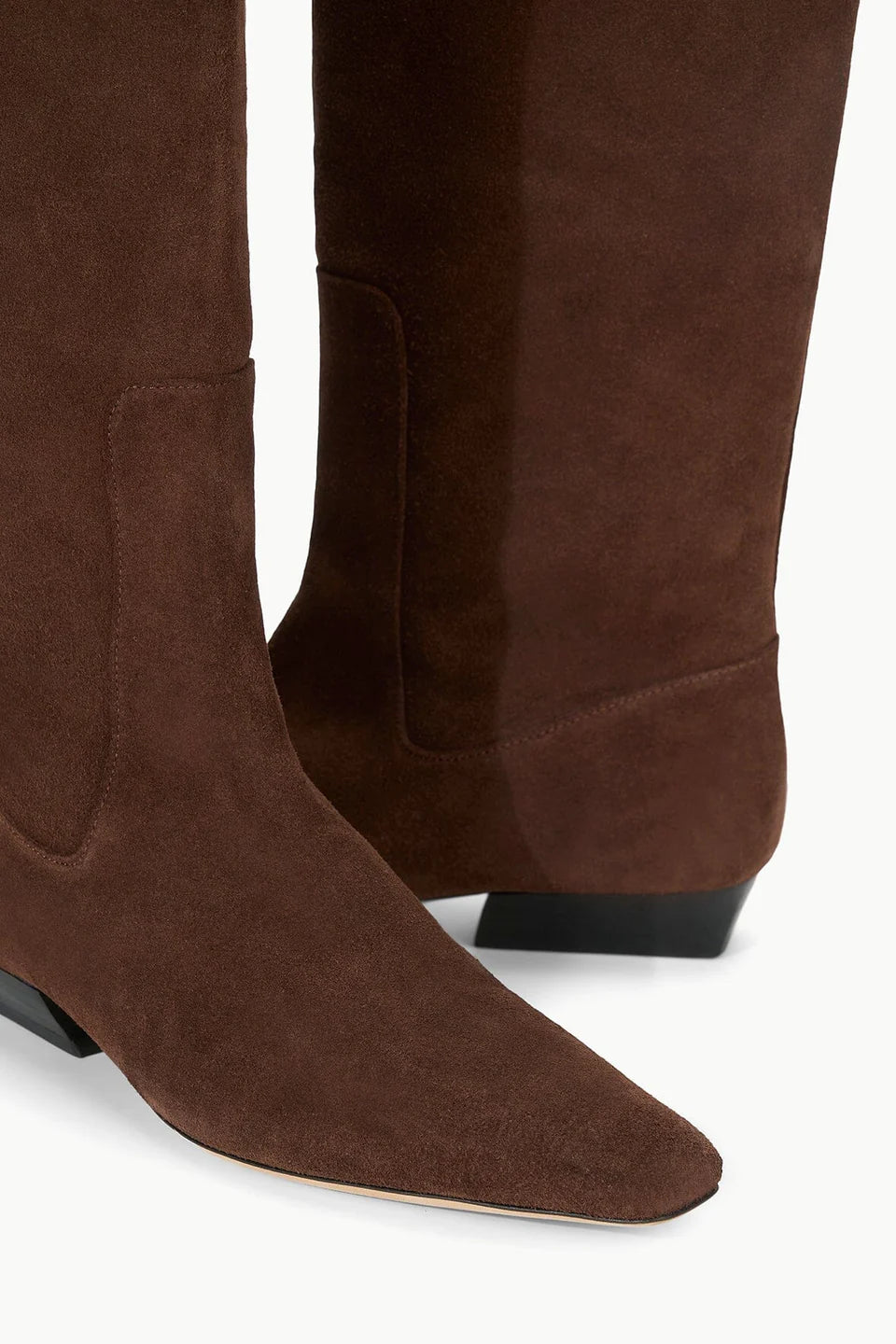 Wally Flat Boot Suede in Mahagony