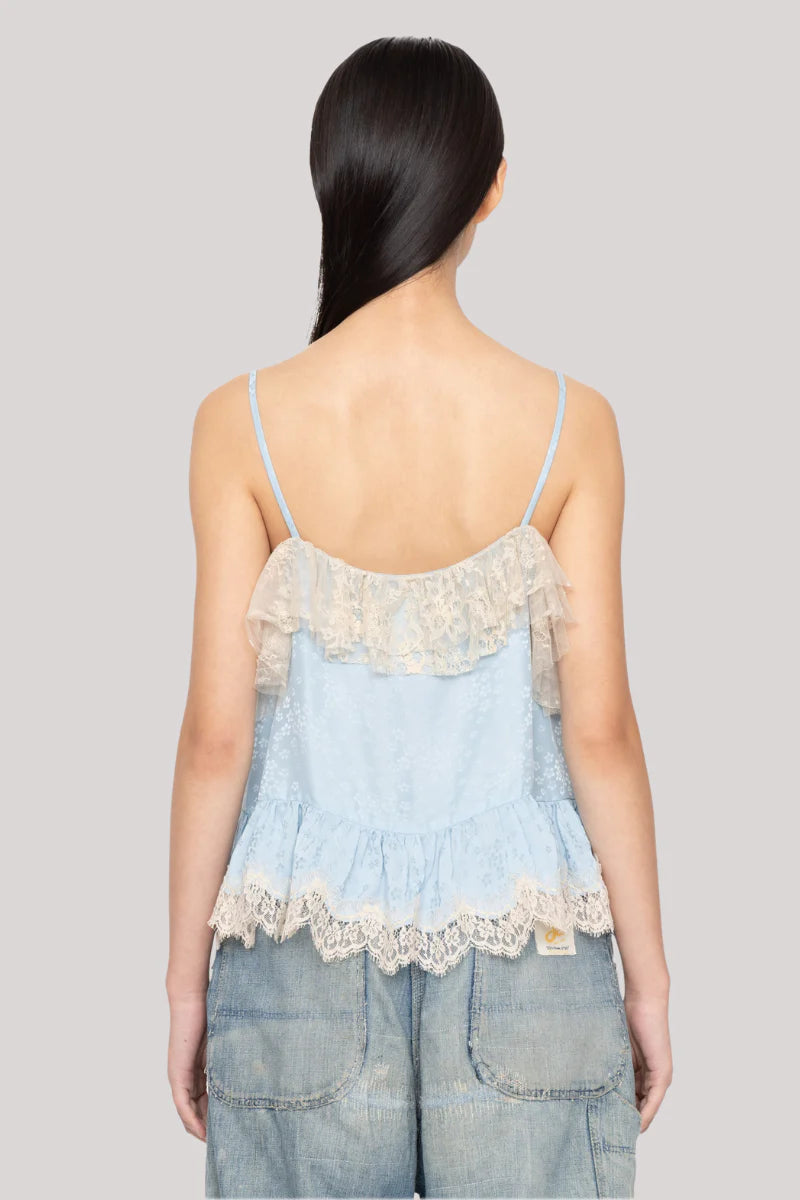 Ethel Solid Camisole Top in Blue