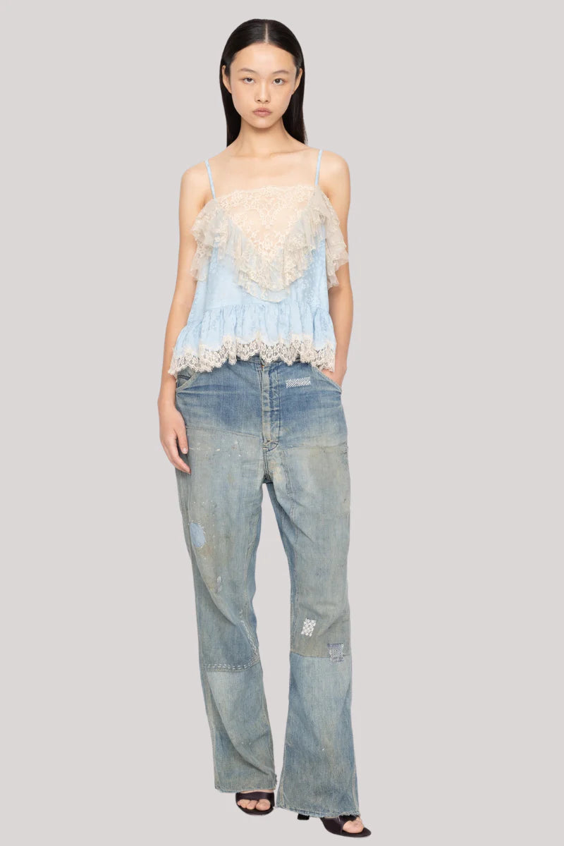 Ethel Solid Camisole Top in Blue