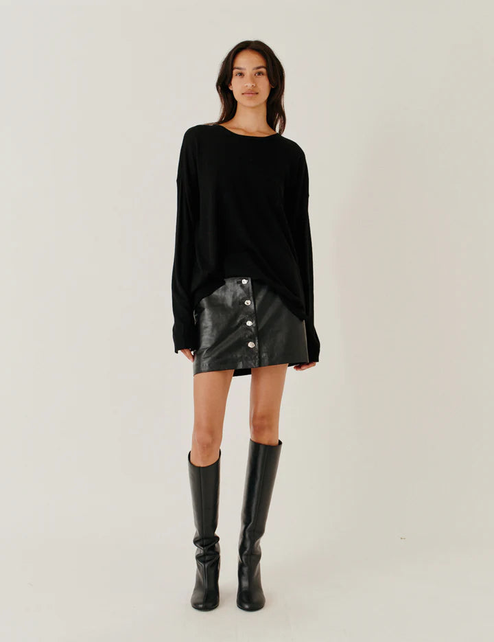 Soho Mini Button Skirt