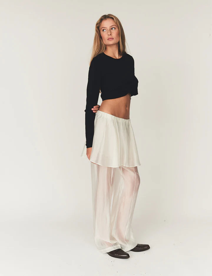 Gilian Peplum Pants Cream
