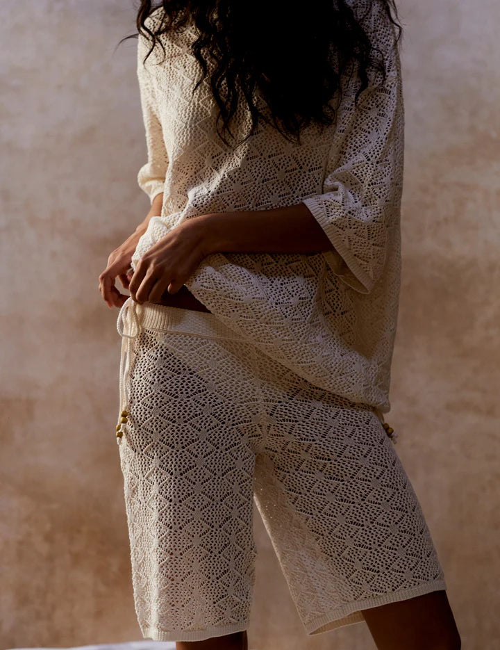 Maldive Board Shorts in Cream