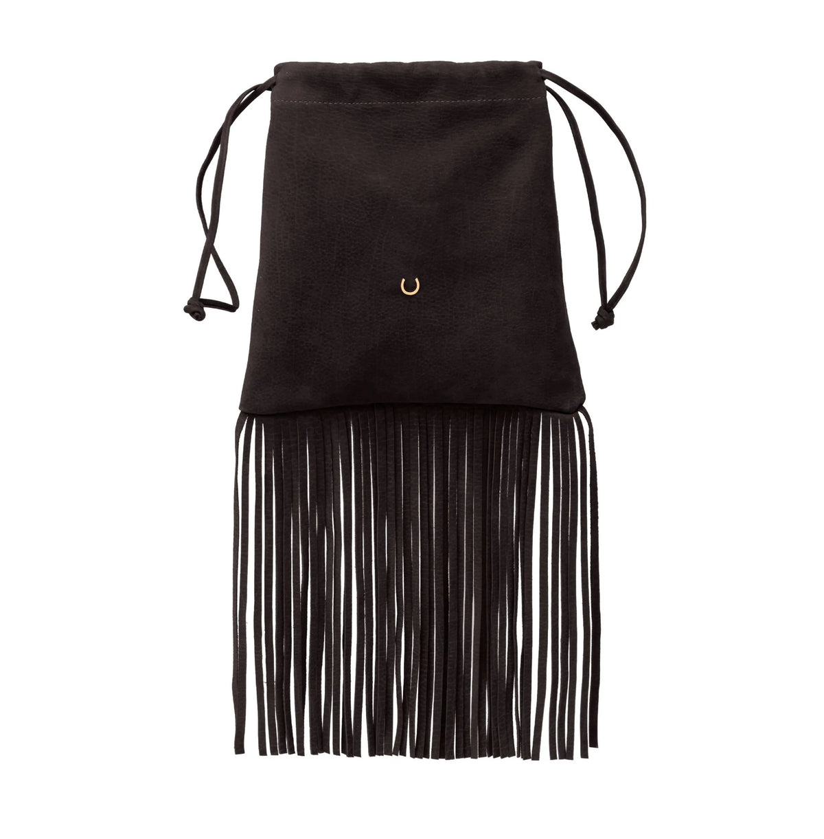 Inés Pouch Bag in Chocolate Brown Suede
