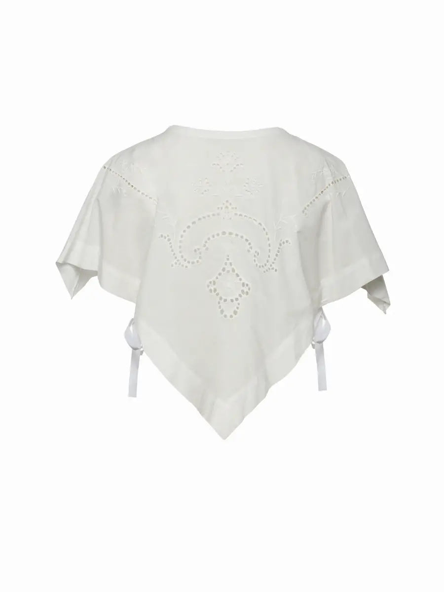 Violet Top in White