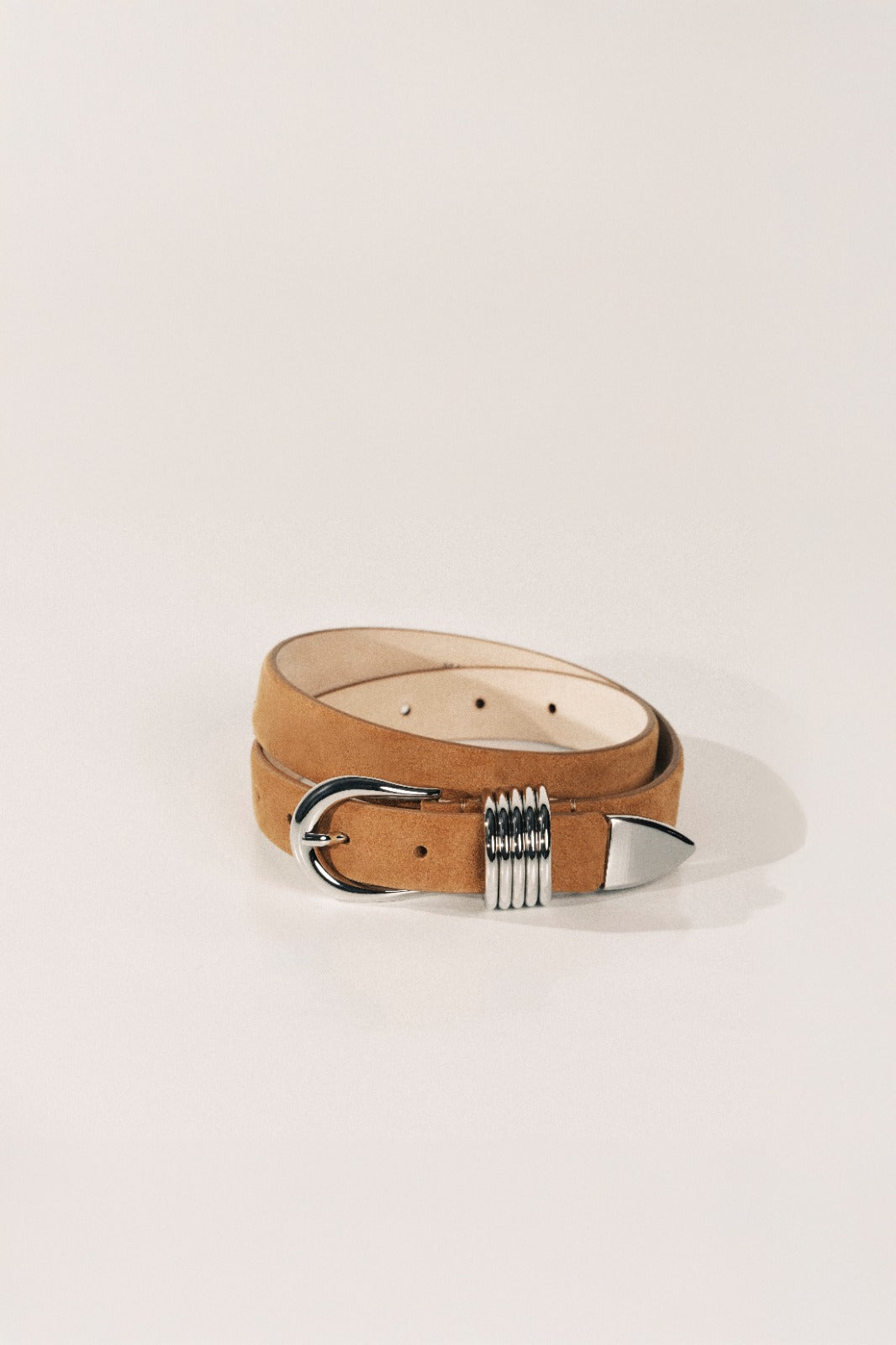 Hollyhock Suede Silver in Caramel