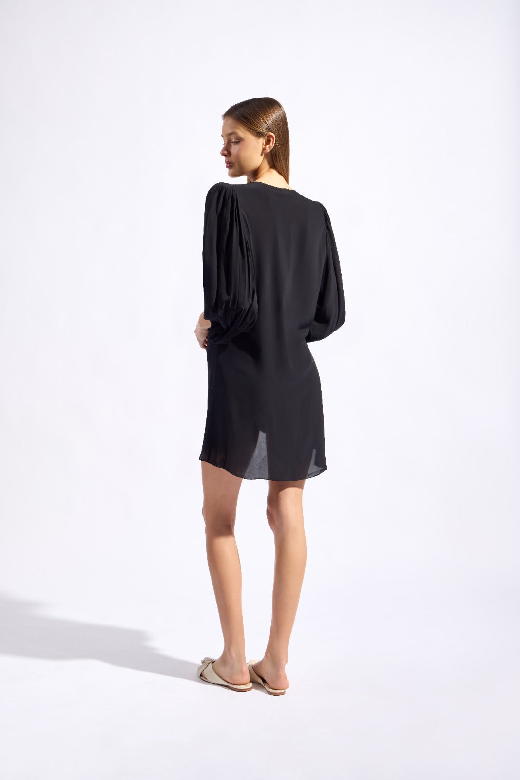 Timeless Shirt With Voluminous Sleeves in Black