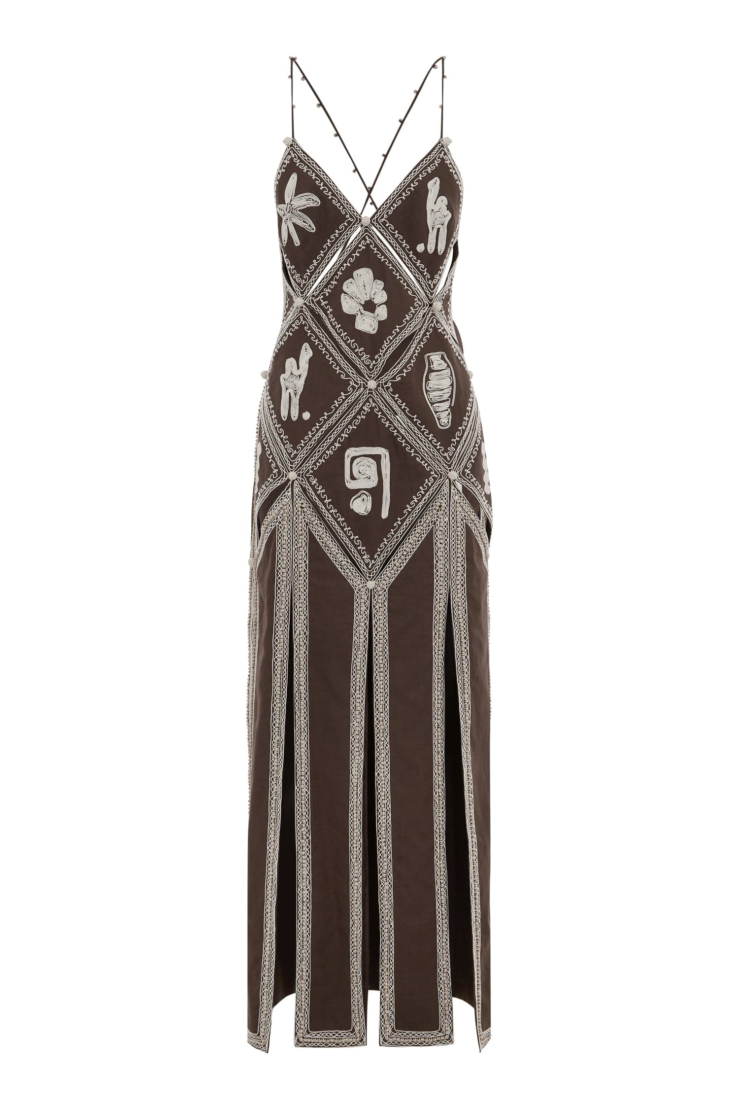 Leandra Corded Slip Midi Dress