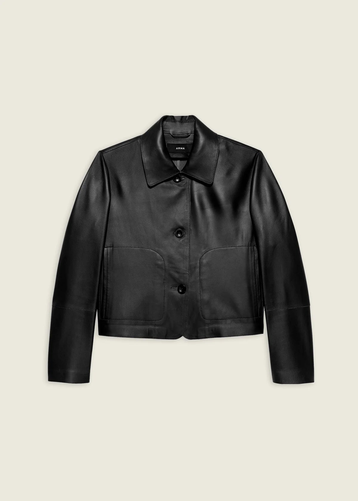 Emy Leather Jacket in Black