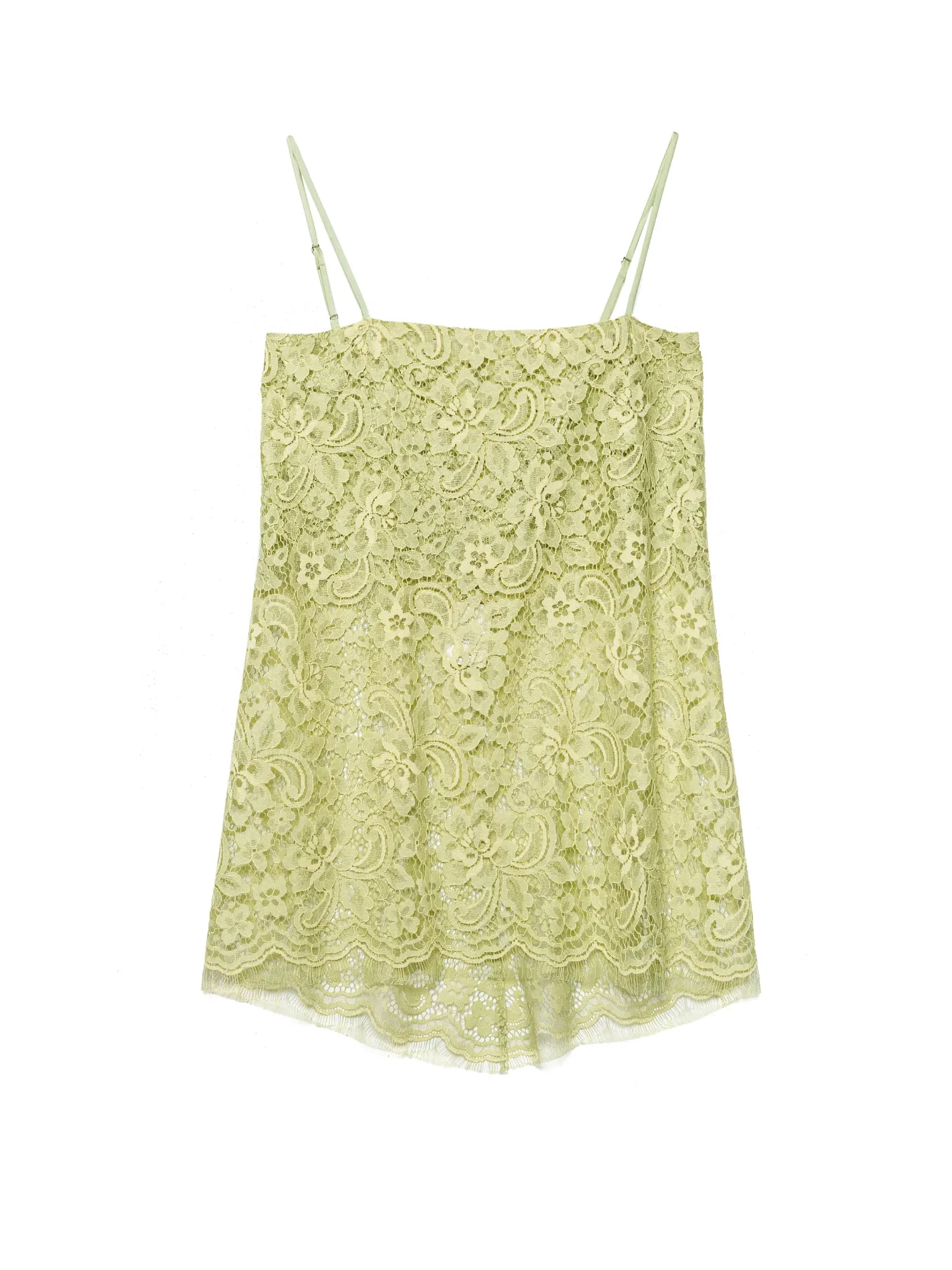 Mini Lace Dress in Green