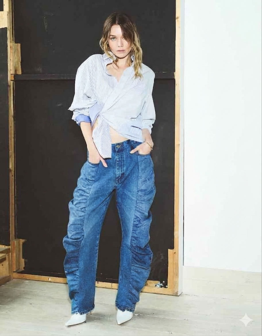 Roan Jean in Mid Blue