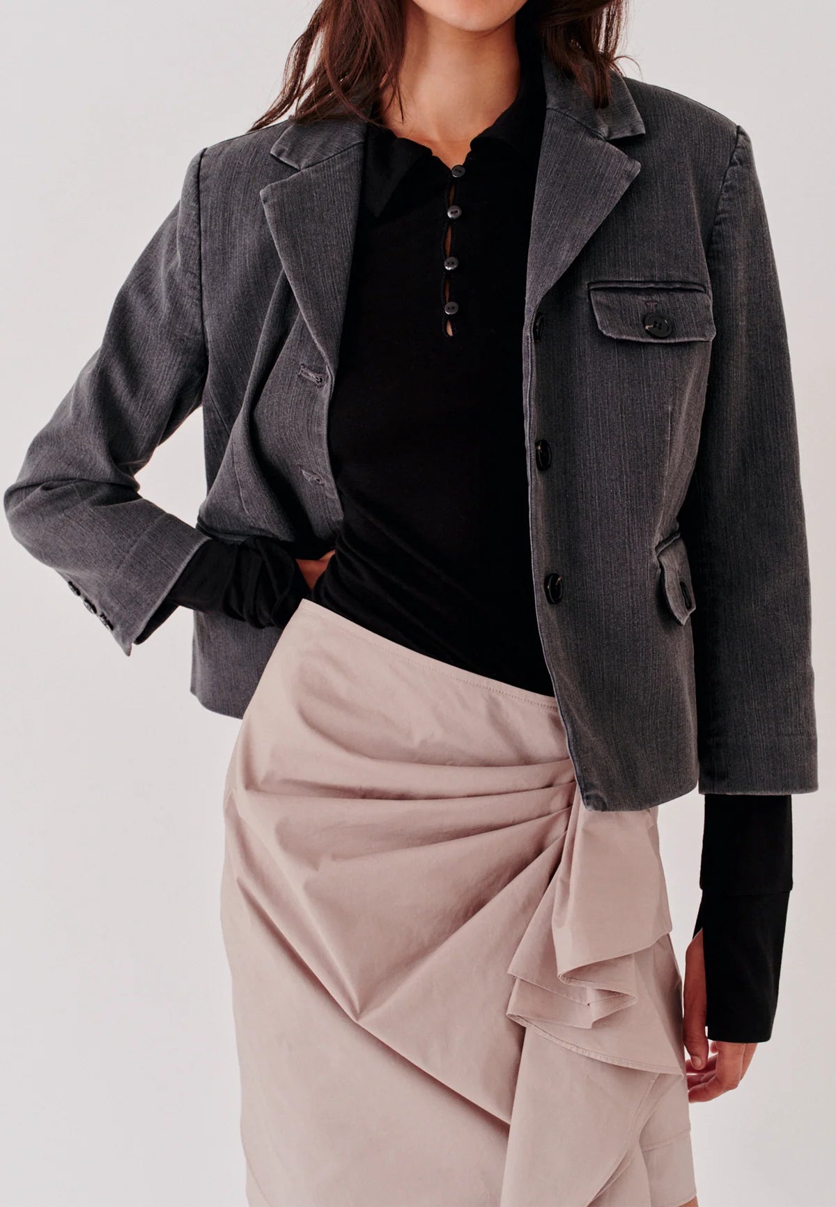 Merci Jacket Black Denim