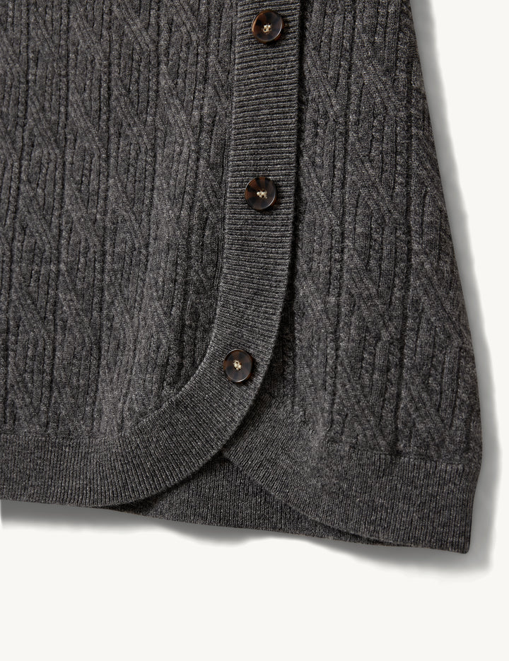 Como Mini Cable Skirt Grey Melange