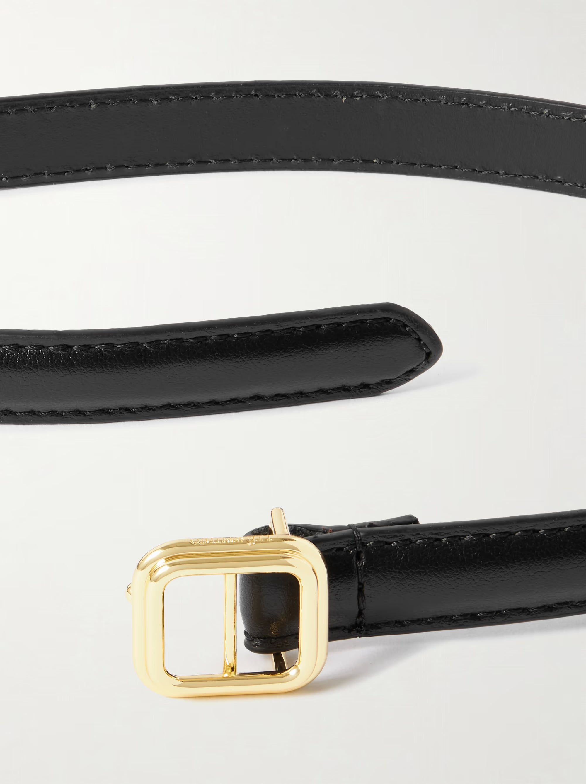 The Georgia Slim Belt in Black/Gold