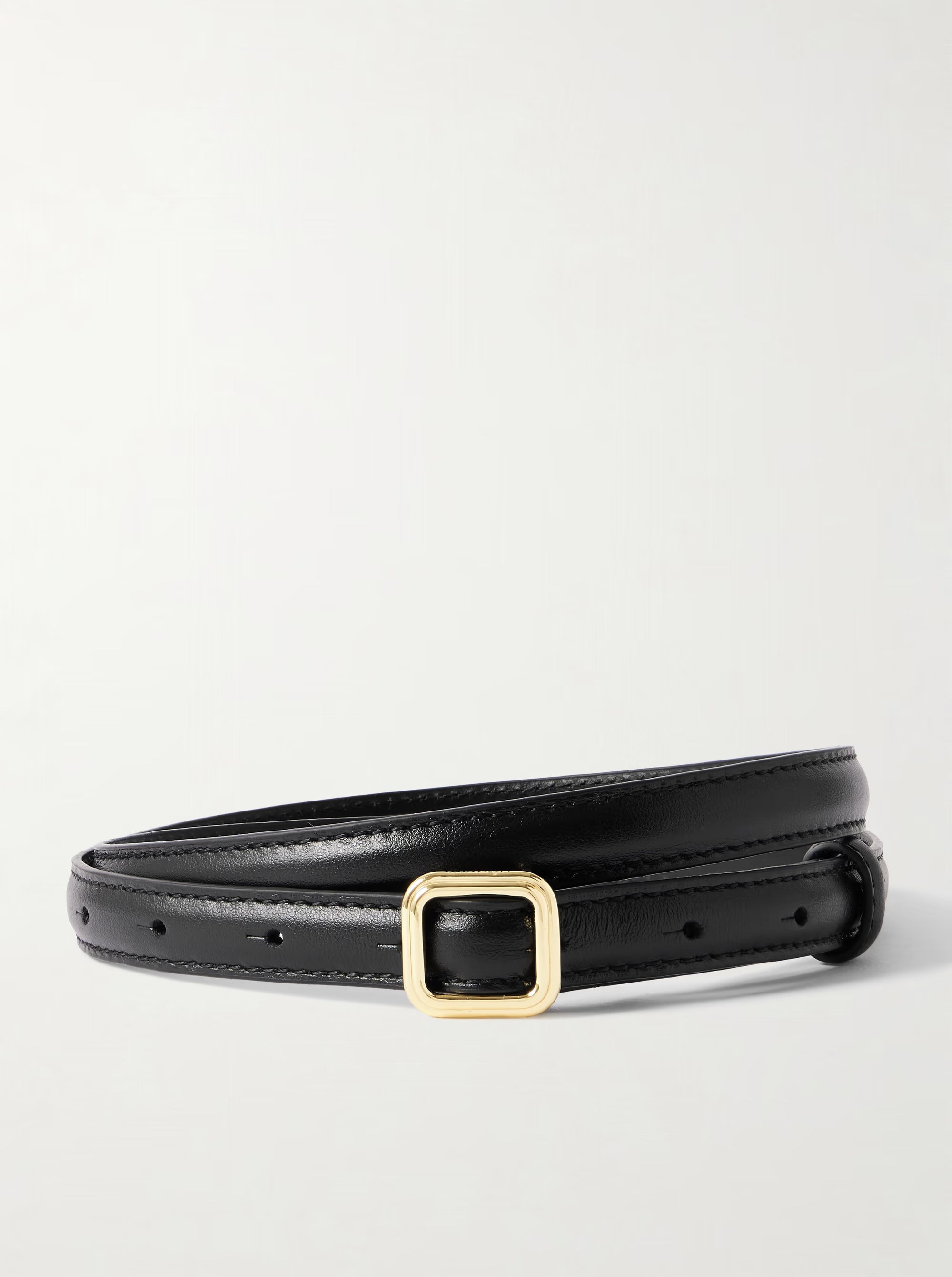 The Georgia Slim Belt in Black/Gold